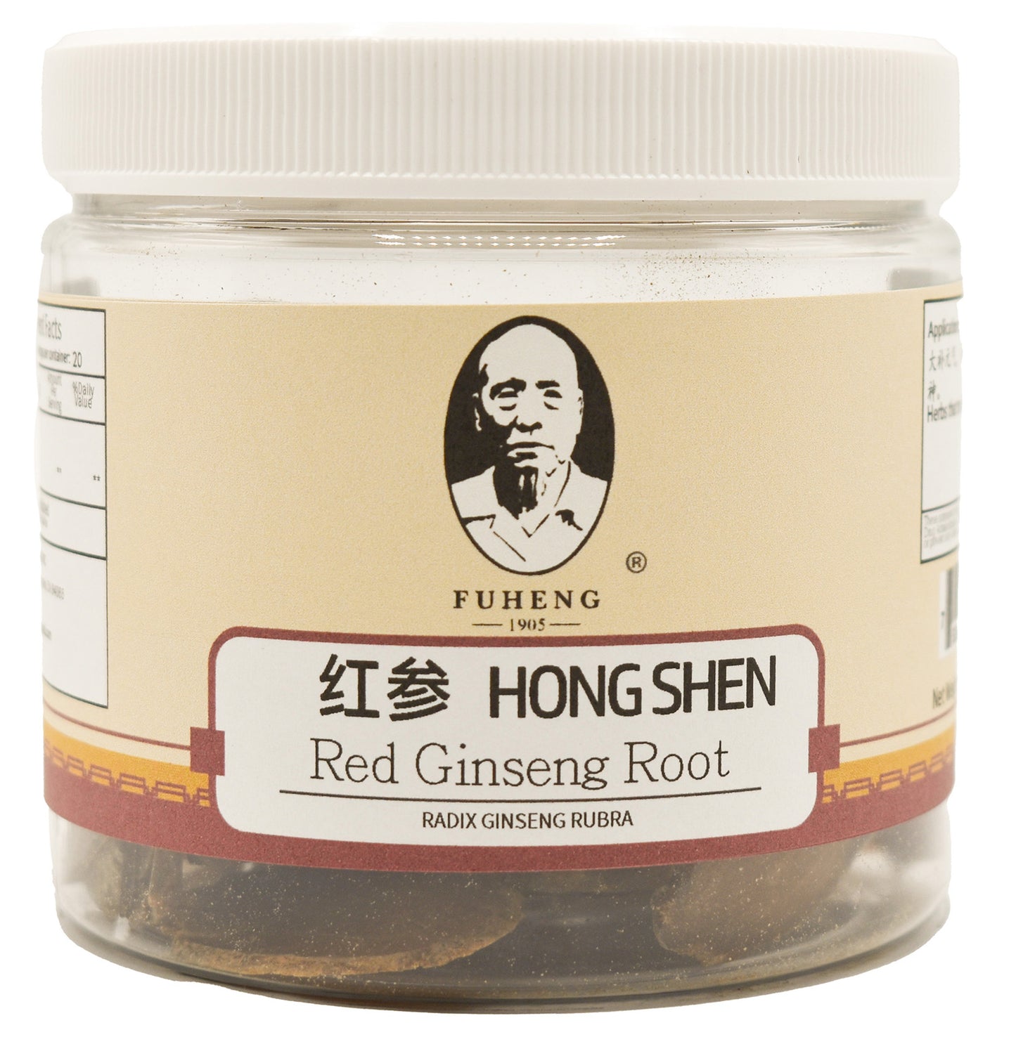 HONG SHEN - 红参 - Red Ginseng Root - FUHENG福恒 - Since 1905 - 100g